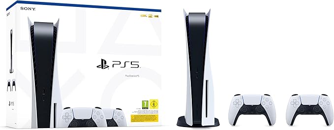 Sony Playstation 5 Console Slim + 2 DualSense Bianco
