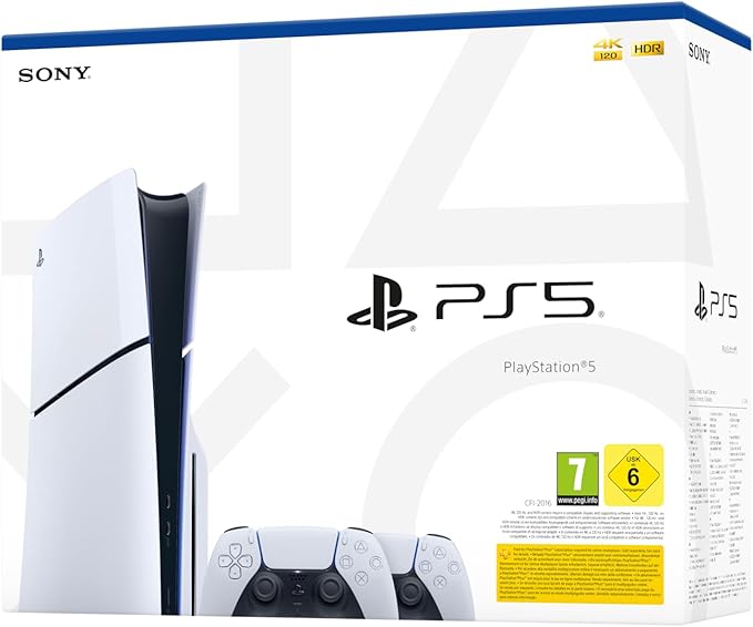 Sony Playstation 5 Console Slim + 2 DualSense Bianco